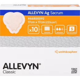 ALLEVYN Ag Sacrum 17x17 cm sårbandasje, 10 stk