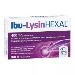 IBU-LYSINHEXAL Filmdrasjerte tabletter, 20 stk