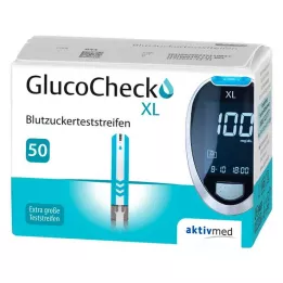 GLUCOCHECK XL Blodsukkerprøvestrimler, 50 stk