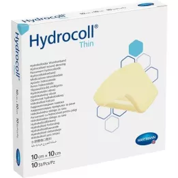 HYDROCOLL tynn sårbandasje 10x10 cm, 10 stk
