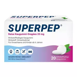 SUPERPEP Reisetyggegummi Dragees 20 mg, 20 stk