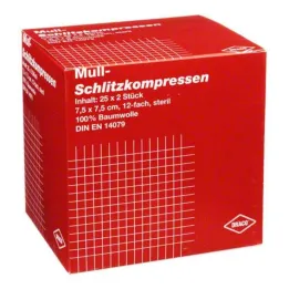 Slitgaskompresser 7,5x7, 25x2 stk