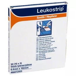 LEUKOSTRIP Sårlukkelister 6,4x102 mm, 10X5 stk