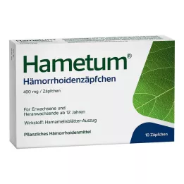 HAMETUM Hemorroidestikkpiller, 10 stk
