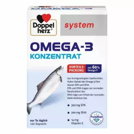 DOPPELHERZ Omega-3 konsentratsystemkapsler, 120 stk