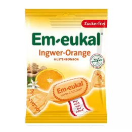 EM-EUKAL Ingefær Appelsin Godteri sukkerfri, 75 g