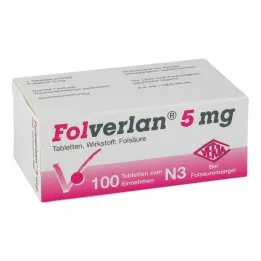 FOLVERLAN 5 mg tabletter, 100 stk