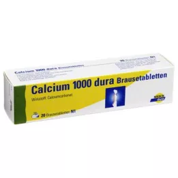 CALCIUM 1000 dura brusetabletter, 20 stk