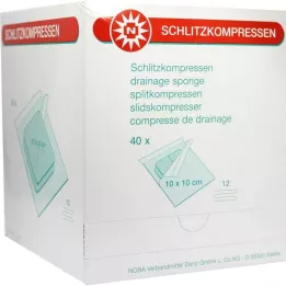 SCHLITZKOMPRESSEN 10x10 cm steril 12-fold, 40X2 stk