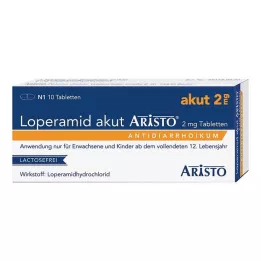 LOPERAMID akutt Aristo 2 mg tabletter, 10 stk