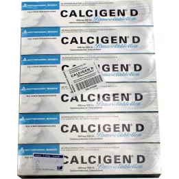 CALCIGEN D 600 mg/400 I.E. brusetabletter, 120 stk