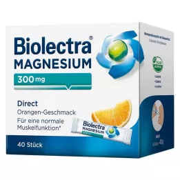 BIOLECTRA Magnesium 300 mg Direct Orange Sticks, 40 stk
