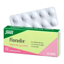 FLORADIX Jern 100 mg forte filmdrasjerte tabletter, 20 stk