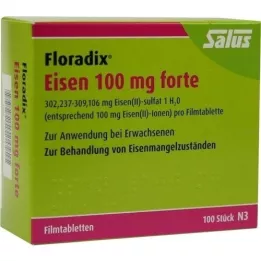 FLORADIX Jern 100 mg forte filmbelagte tabletter, 100 stk