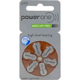 Batterier Hör Powerone 312, 6 stk