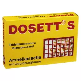 DOSETT S Medisinkassett rød, 1 stk
