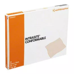 INTRASITE Formbar Gelkompr.10x10 cm, 10 stk