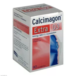 CALCIMAGON Ekstra D3 tyggetabletter, 90 stk