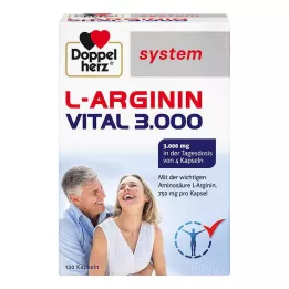 DOPPELHERZ L-Arginine Vital 3000 systemkapsler, 120 stk