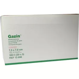 GAZIN Gasbind 7,5x7,5 cm sterilt 12-lags medium, 20X5 stk