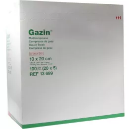 GAZIN Gasbind komp.10x20 cm steril 12-lags ekstra stor, 20X5 stk