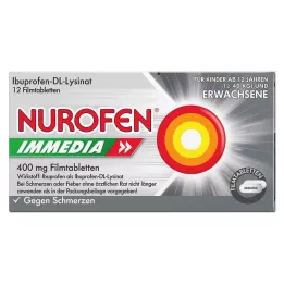 NUROFEN Umiddelbart 400 mg filmbelagte tabletter, 12 stk