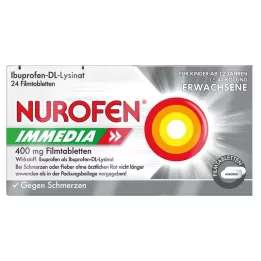NUROFEN Immedia 400 mg filmdrasjerte tabletter, 24 stk