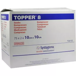 TOPPER 8 omfattende.10x10 cm steril, 75x2 stk