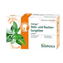 SIDROGA Hals- og svelggurgle te-filterposer, 20X2,5 g