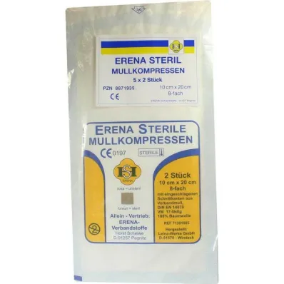 Erena steril gasbind kompress 10x20, 5x2 stykker Erena steril gasbind kompress 10x20, 5x2 stykker