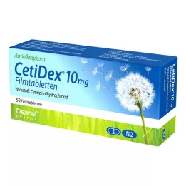 CETIDEX 10 mg filmdrasjerte tabletter, 50 stk