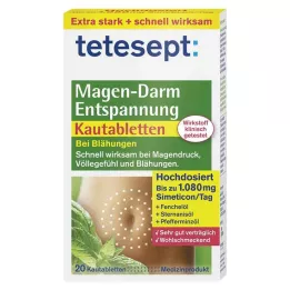 TETESEPT Gastrointestinale avslappende tyggetabletter, 20 stk