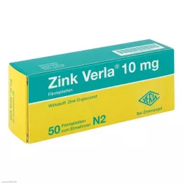 ZINK VERLA 10 mg filmdrasjerte tabletter, 50 stk