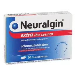 NEURALGIN ekstra Ibu-Lysinat filmdrasjerte tabletter, 20 stk