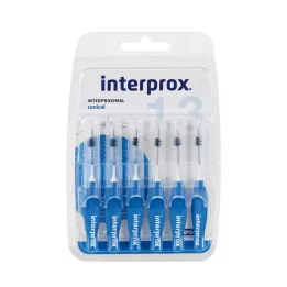 INTERPROX konisk blå interdentalbørste Blis, 6 stk