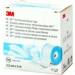 3M silikonbelagt patch 2,5 cmx5 m ruller, 12 stk