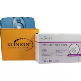KLINION Myk fine pluss penn nåler 0,25x6 mm 31 g, 110 stk