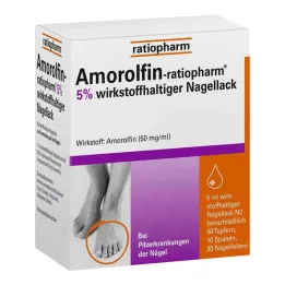 AMOROLFIN-ratiopharm 5 % aktiv ingrediens neglelakk, 5 ml