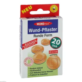 Sårplaster rund 2,5 cm, 20 stk