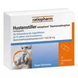 HUSTENSTILLER-ratiopharm Dekstrometorfan kapsler, 10 stk