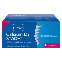 CALCIUM D3 STADA 600 mg/400 I.E. tyggetabletter, 120 stk