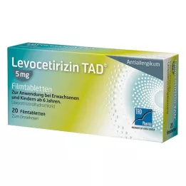 LEVOCETIRIZIN TAD 5 mg filmdrasjerte tabletter, 20 stk