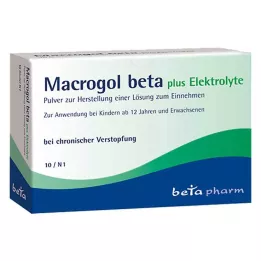 MACROGOL beta pluss elektrolyttpulver for oral administrering, 10 stk