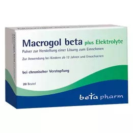 MACROGOL beta pluss elektrolyttpulver for oral administrering, 20 stk