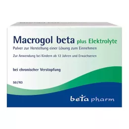 MACROGOL beta pluss elektrolyttpulver for oral administrering, 50 stk