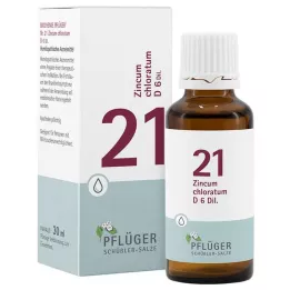 BIOCHEMIE Pflüger 21 Zincum chloratum D 6 dråper, 30 ml