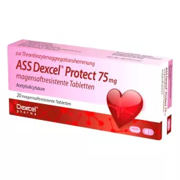 ASS Dexcel Protect 75 mg gastro-resistente tabletter, 20 stk