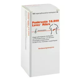PANKREATIN 20 000 Laves Micro gastroresistente harde kapsler, 100 stk