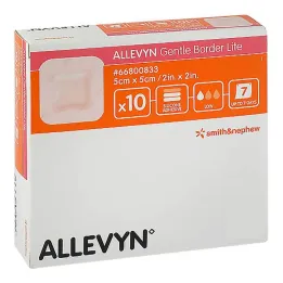 Allevyn Gentle Border Lite 5x5 cm skumbandasje, 10 stk