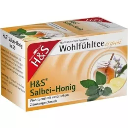 H&S Feel-good te salviehonning med sitronflaske, 20X2,0 g